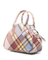 YASMINE Check Pattern Mini Tote Bag