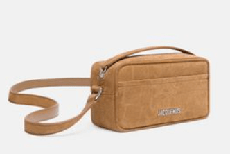 BANETO Logo Suede Leather Crossbody Bag