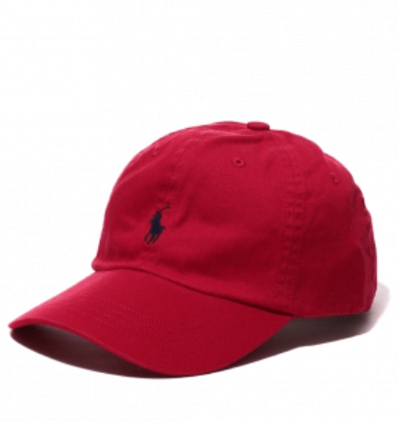 25SS Pony logo embroidered chino cap - Red