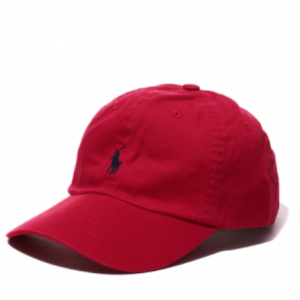 25SS Pony logo embroidered chino cap - Red