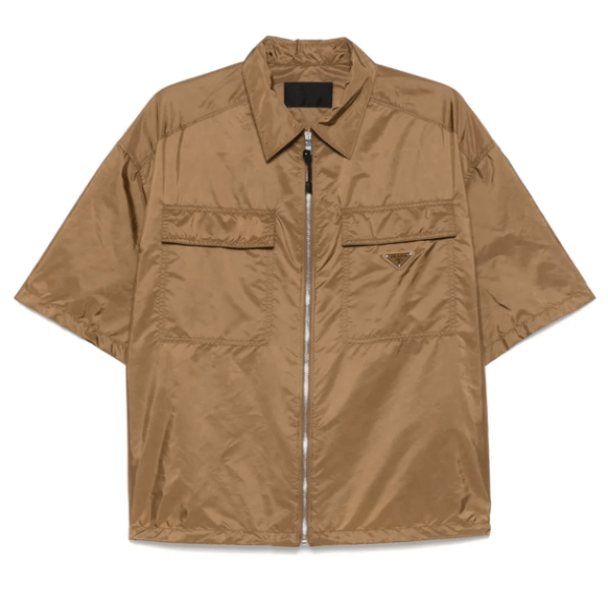 Prada zip-up Shirt | Brown 