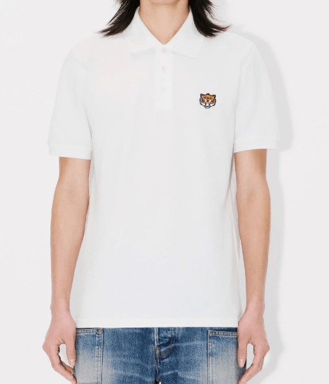 'KENZO Happy Tiger' embroidered slim polo in cotton