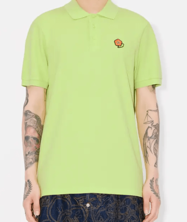 'KENZO Pop' embroidered slim polo in cotton