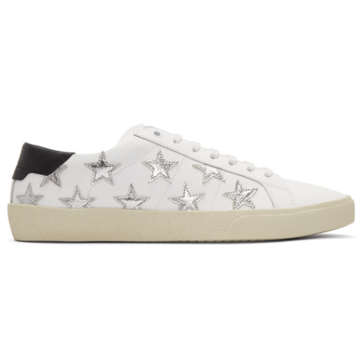 (M) Saint Laurent Court Classic SL/06 California Sneakers Silver Stars