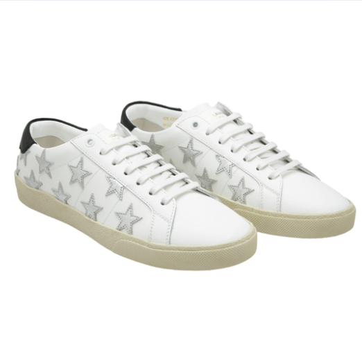 (M) Saint Laurent Court Classic SL/06 California Sneakers Silver Stars