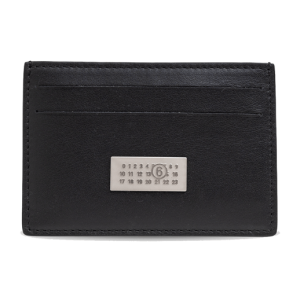 25SS MM6 Margiela Number Logo Card Wallet Black