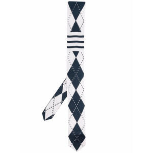 Argyle pattern knit tie