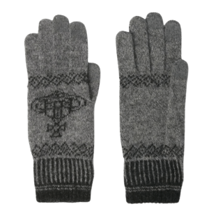 (W) Vivienne Westwood Big Orb Knit Gloves Grey