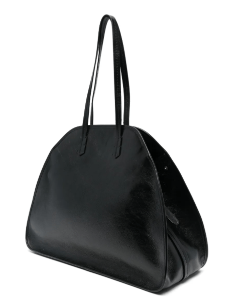 SS25 ORB Logo Decorated Leather Tote Bag