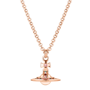 Vivienne Westwood New Petite Orb Pendant Pink Gold