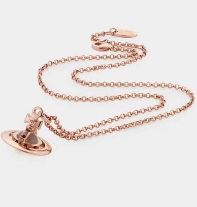 Vivienne Westwood New Petite Orb Pendant Pink Gold