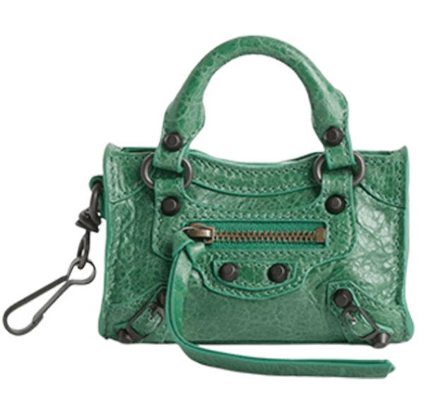 Balenciaga Le City Micro Bag Charm Emerald