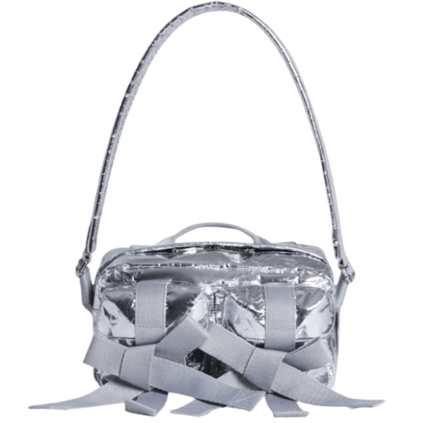 Simone Rocha Classic Bow Crossbody Bag Silver