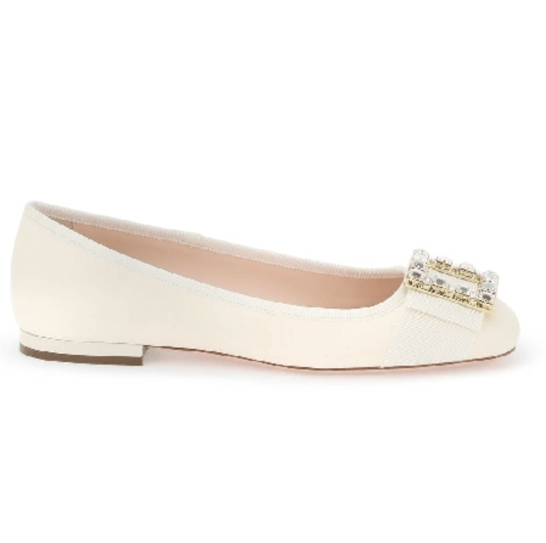 Strass Buckle Flat Shoes