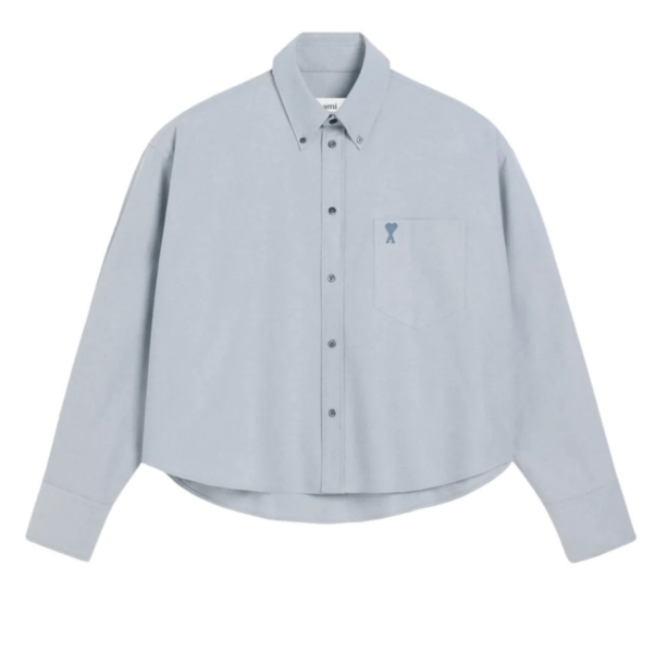 SS25 Heat Logo Embroidered Cotton Shirt