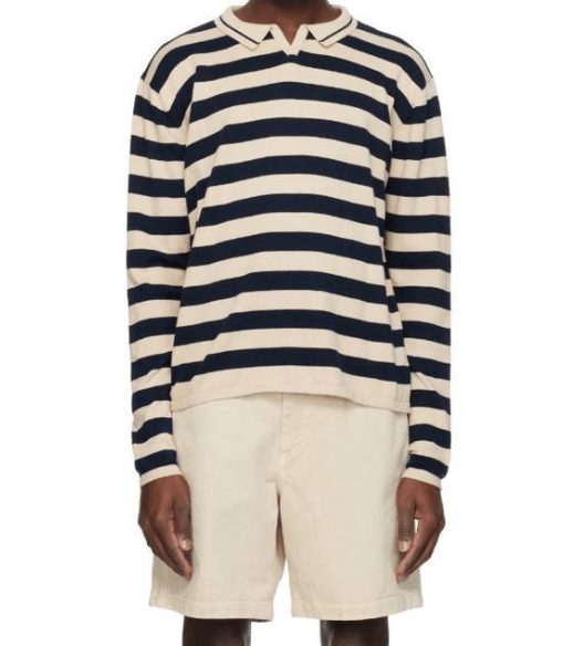 (M) LEO STRIPED Polo Shirt