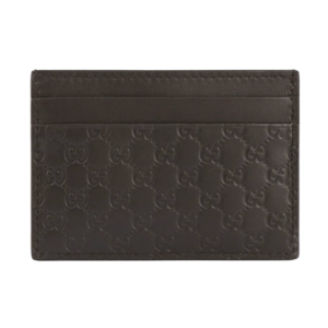 Gucci Micro GG Ssima Card Case Brown