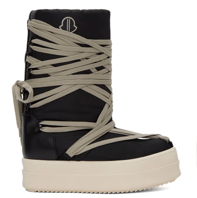 RICK OWENS x MONCLER BIGROCKS PADDED BOOTS BLACK