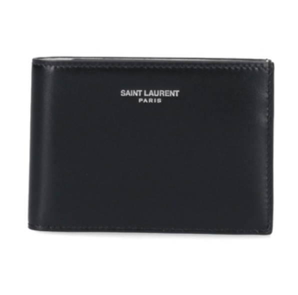 Logo leather wallet