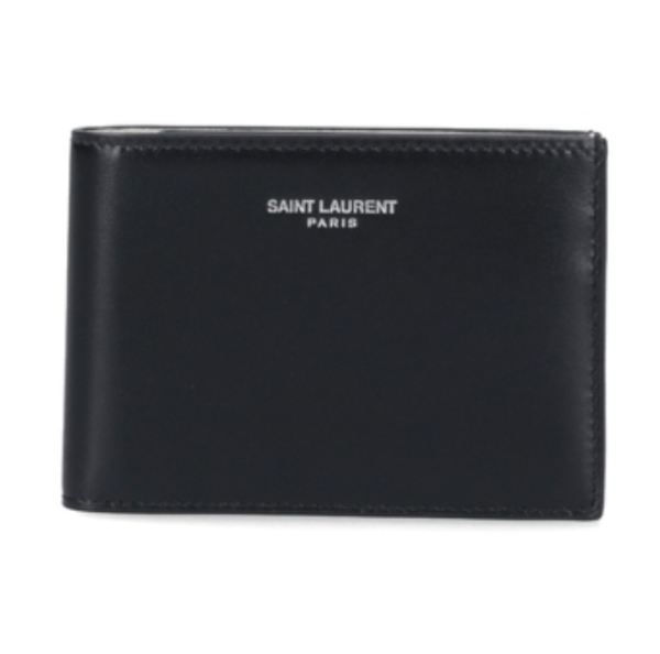 Logo leather wallet