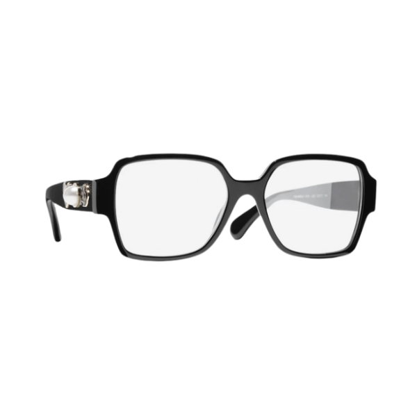 Chanel Square Blue Light Glasses Acetate & Black Asian Fit