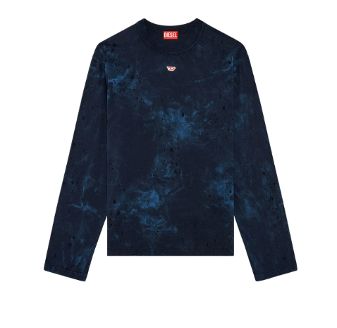 T Crane Long Sleeve T-Shirt - Blue 