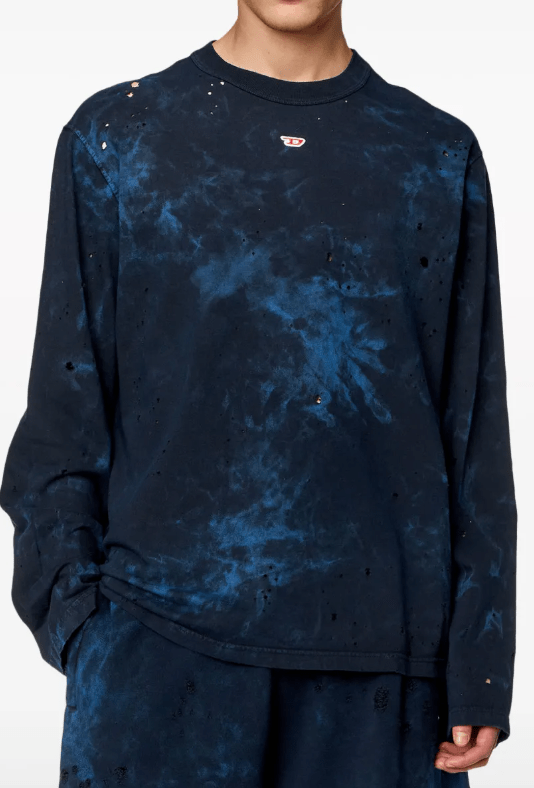 T Crane Long Sleeve T-Shirt - Blue 