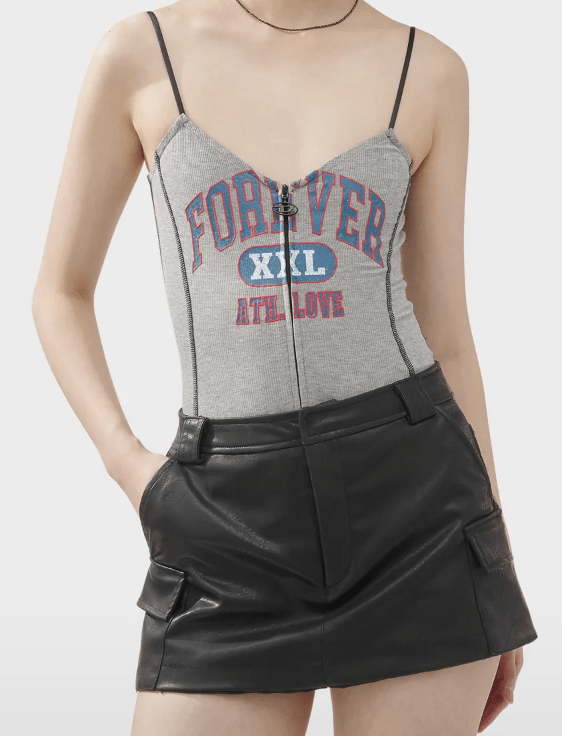 T-shirt with sleeveless T-shirt - Grey 