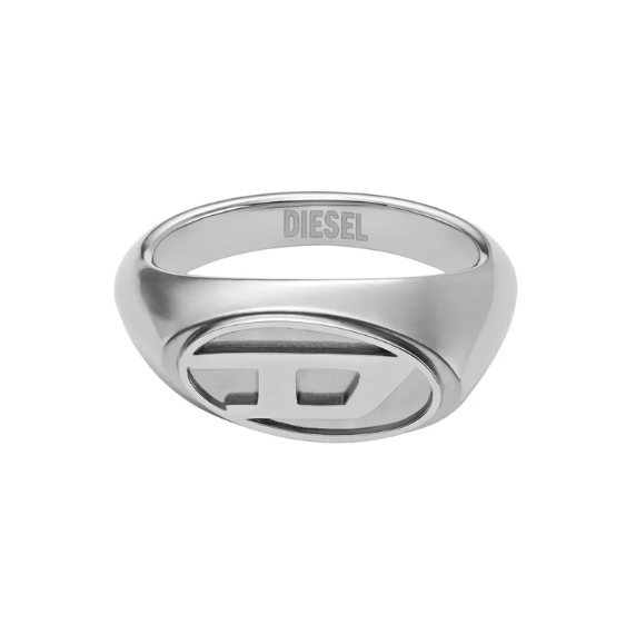 Diesel Dx1475 Stainless Steel Signet Ring Silver