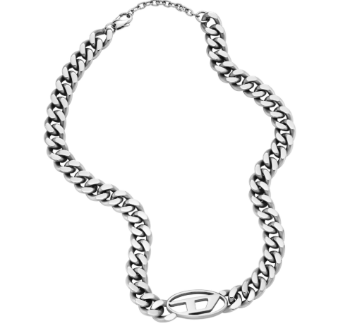 Diesel Dx1433 Stainless Steel Choker Necklace Silver