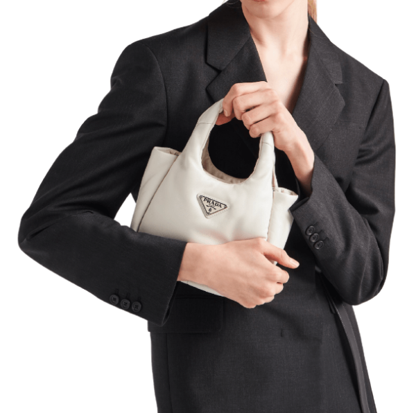 Prada Padded Prada Soft Nappa Leather Bag White