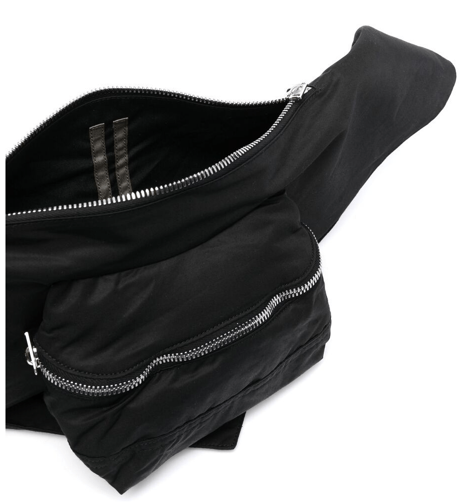 RICK OWENS DRKSHDW - BANDANA CROSS BODY POUCH BLACK