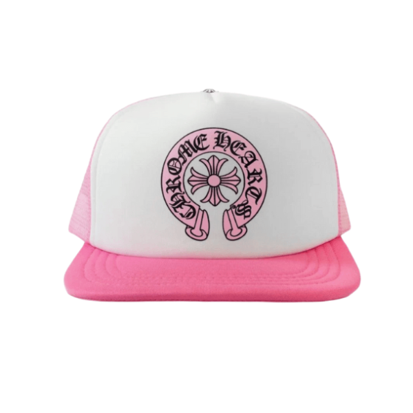 Chrome Hearts Matty Boy Sex Records Horseshoe Trucker Hat Pink White