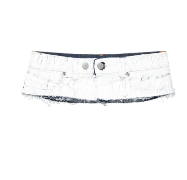 Painted Detail Denim Belt