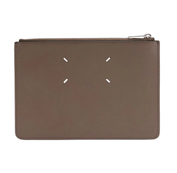 Maison Margiela Leather Four Stitches Pouch Brown