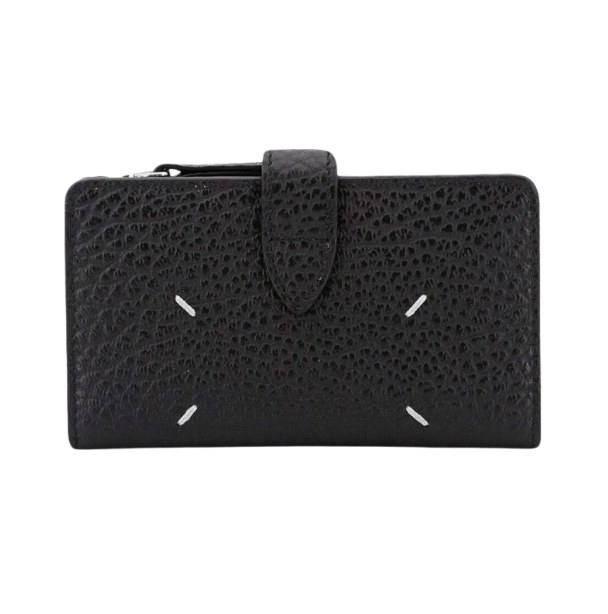 Maison Margiela Four Stitches Zip Wallet Black