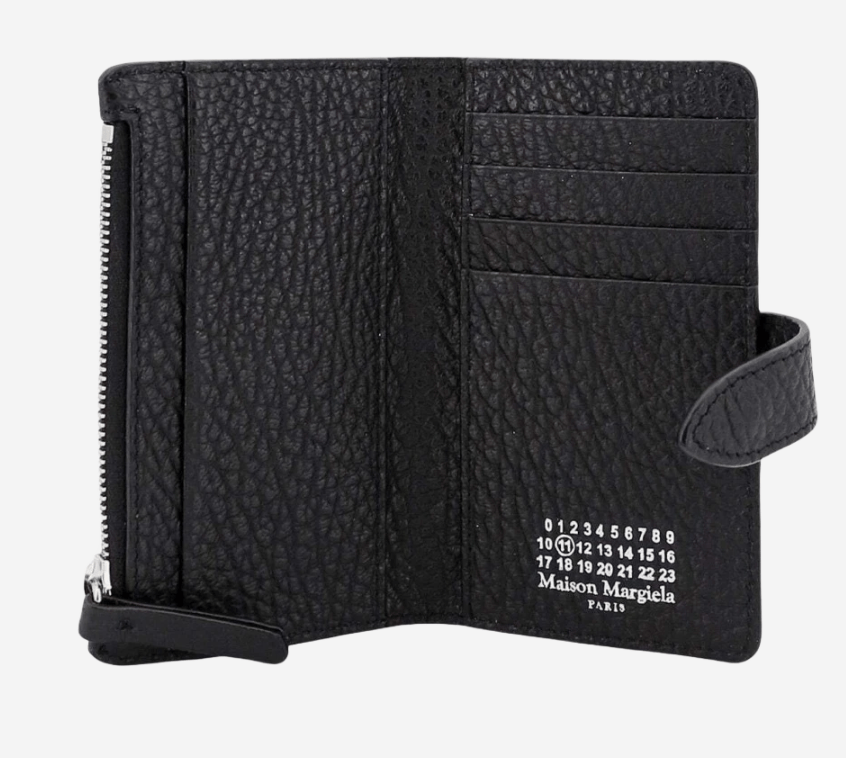 Maison Margiela Four Stitches Zip Wallet Black