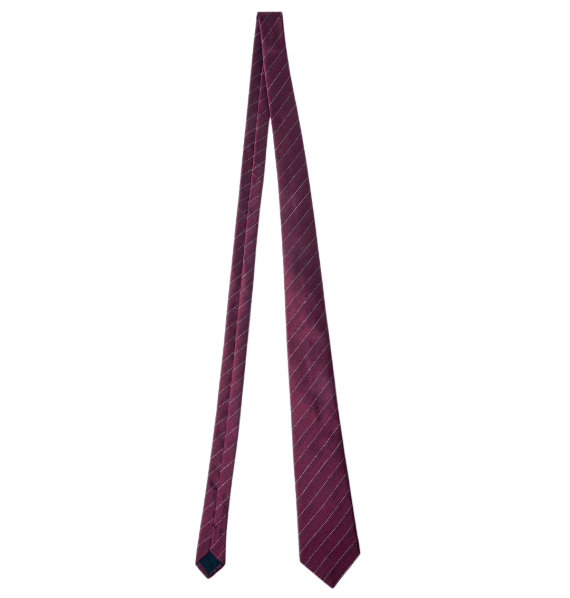 striped tie in silk jacquard