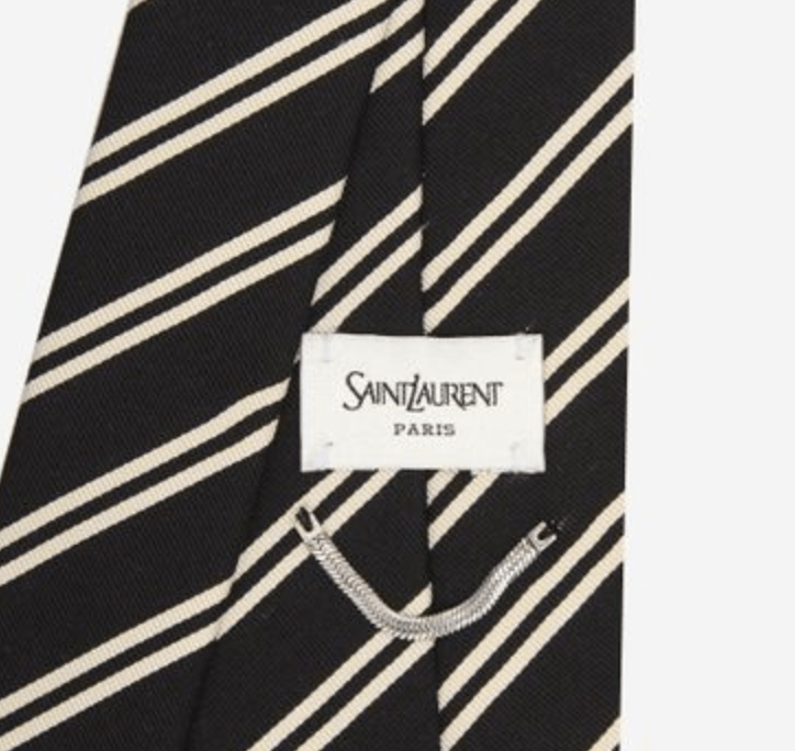 Saint Laurent Silk And Cotton Blend Tie