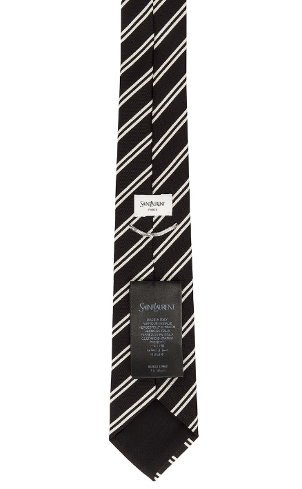 Saint Laurent Silk And Cotton Blend Tie