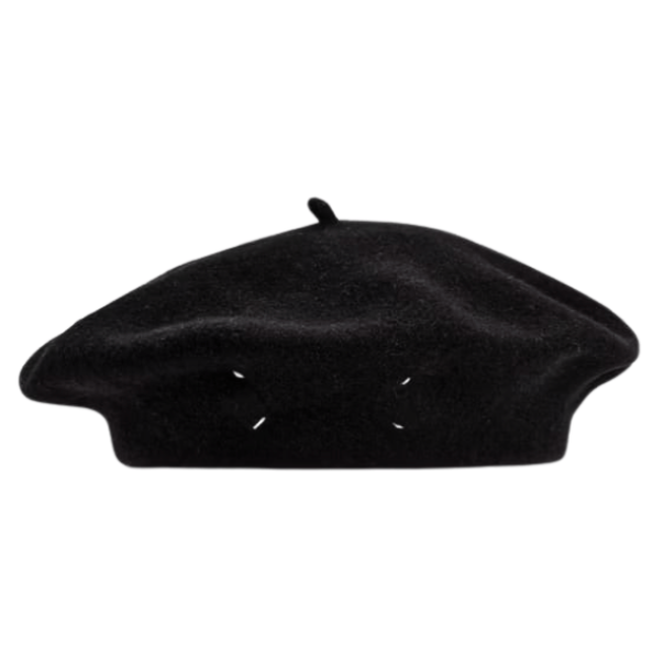 Maison Margiela Heavy Wool Beret Black