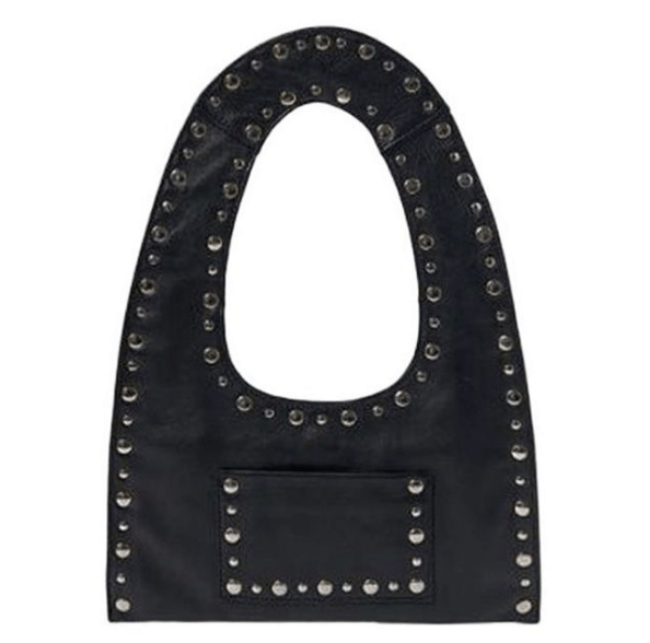 FRANCA Studded Leather Mini Shoulder Bag