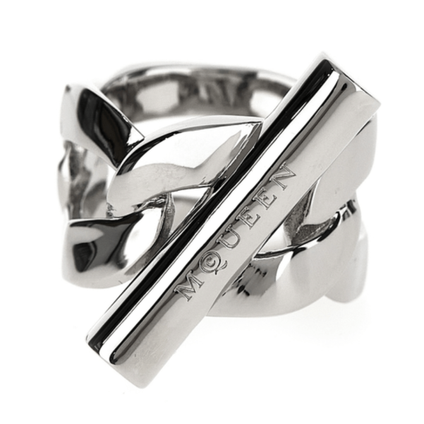 T logo engraved ring