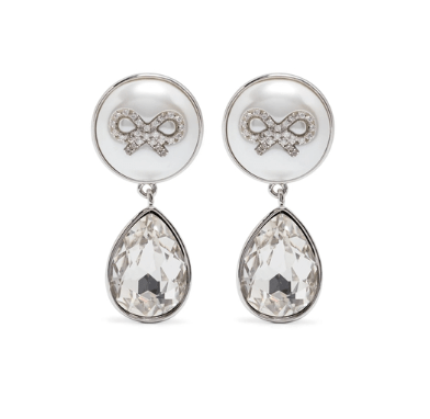 Crystal Embellished Drop Earrings