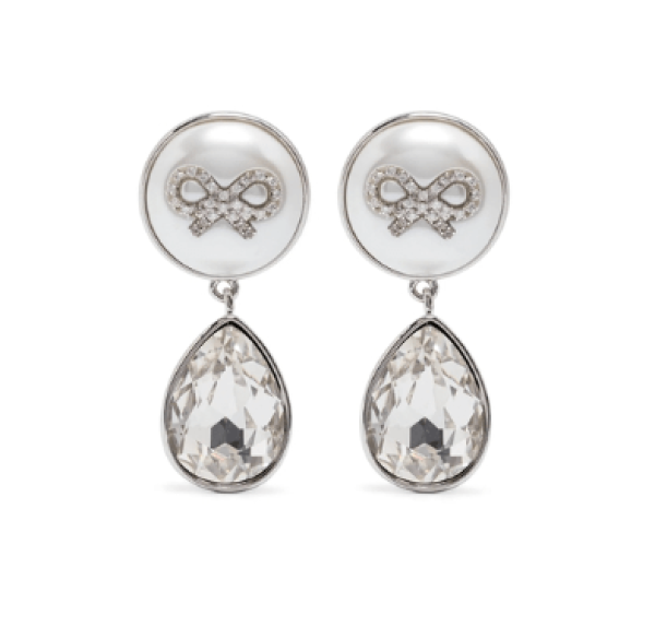 Crystal Embellished Drop Earrings