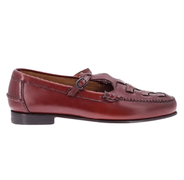 (W) Hereu Maqueda Interwoven T-Bar Loafer Russet