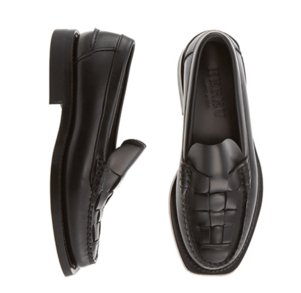 (W) Hereu Nombela Interwoven Slip-On Loafer Black