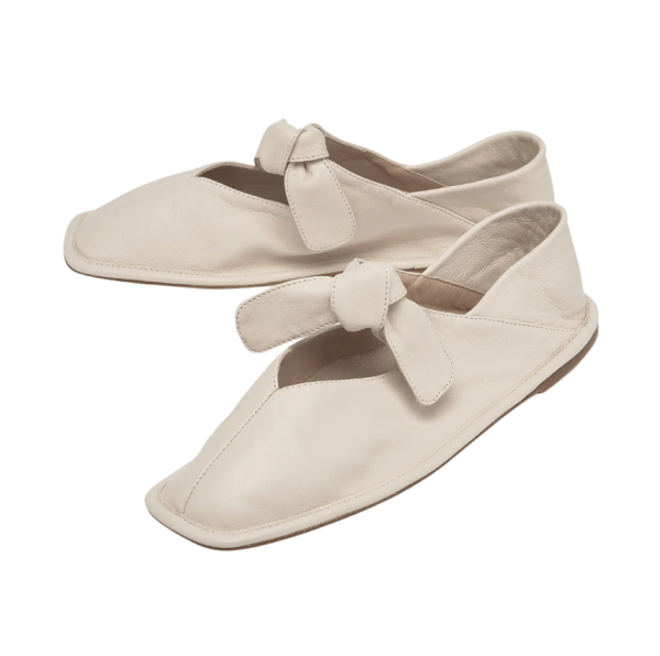 Lasada Front Note Flat Shoes - Cream