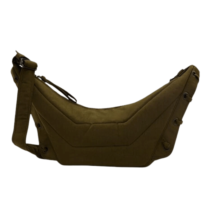 Lemaire Large Soft Game Bag Nylon Canvas Dark Tobacco