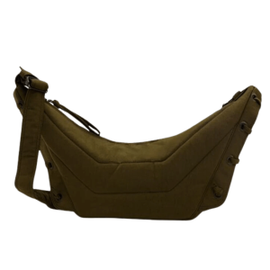 Lemaire Large Soft Game Bag Nylon Canvas Dark Tobacco